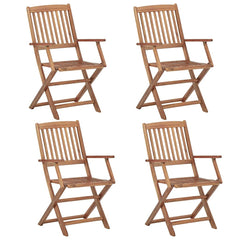 Folding Chairs Solid Acacia Wood with armrest 4
