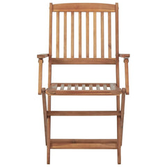 Folding Chairs Solid Acacia Wood with armrest 4