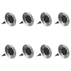 vidaXL Solar Ground Light | Set of 8 | Multicolour with stainless steel | PP 3