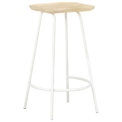 Bar Stools Solid Mango Wood Beige 4
