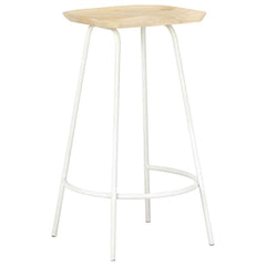Bar Stools Solid Mango Wood Beige 4