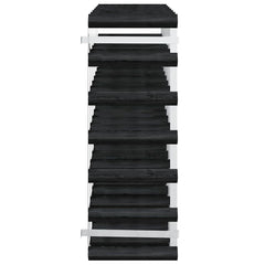 vidaXL Wine Rack for 42 Bottles Black Solid Pine Wood 6