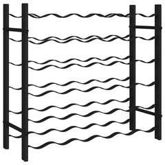 vidaXL Wine Rack for 36 Bottles Black Iron 2