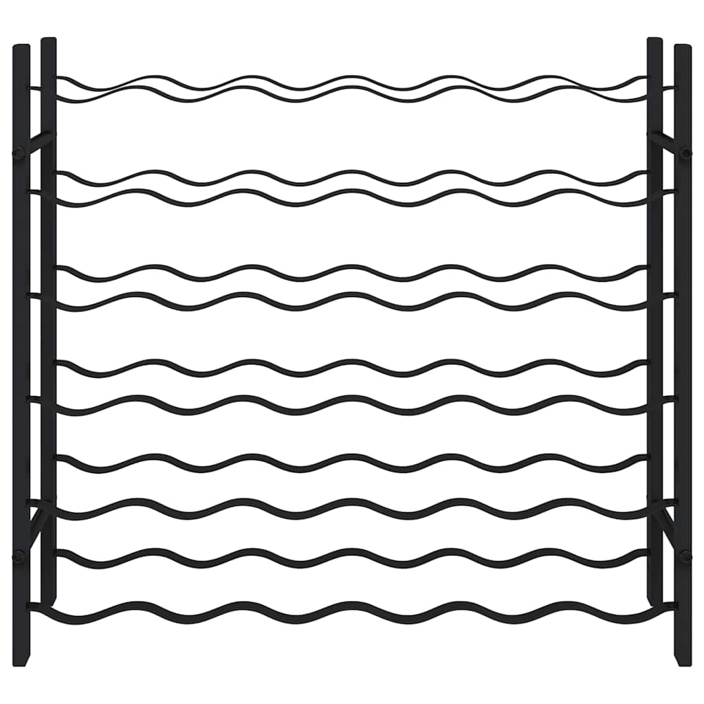 vidaXL Wine Rack for 36 Bottles Black Iron 5