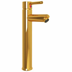 vidaXL Bathroom Mixer Tap Gold 12x30 cm 3