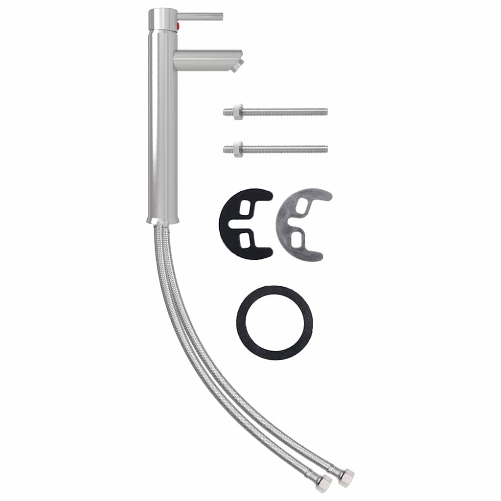 vidaXL Bathroom Mixer Tap Silver 12x30 cm 2