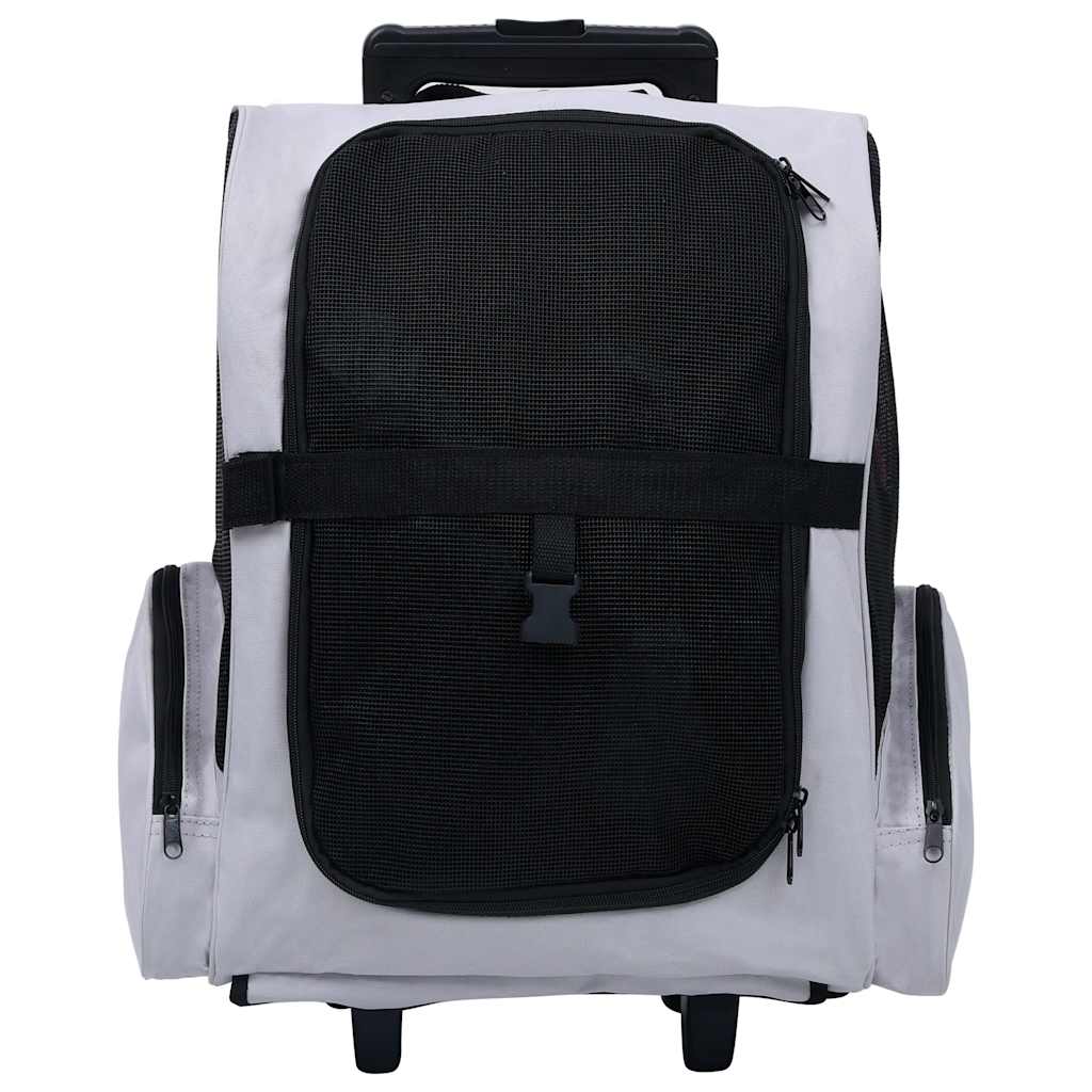 Foldable Multipurpose Pet Trolley Width 40 cm Grey