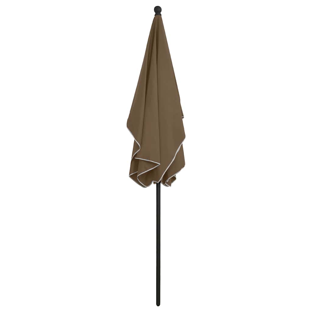 vidaXL Garden Parasol with Pole 210x140 cm Taupe 4