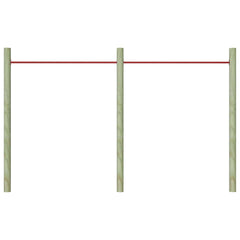 vidaXL Turning Bars 2 pcs 125 cm Steel Red 3