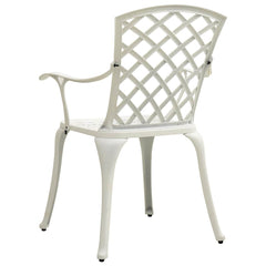 Garden Chairs Cast Aluminium White 4