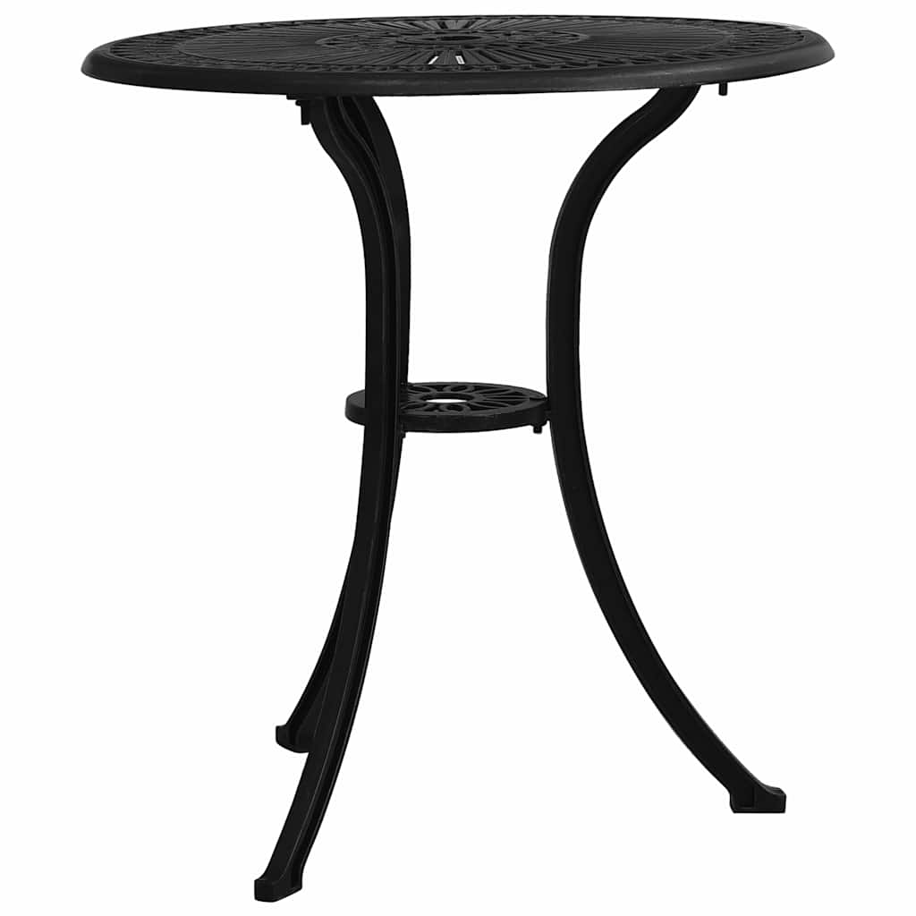 vidaXL Garden Table Black 62x62x65 cm Cast Aluminium 2