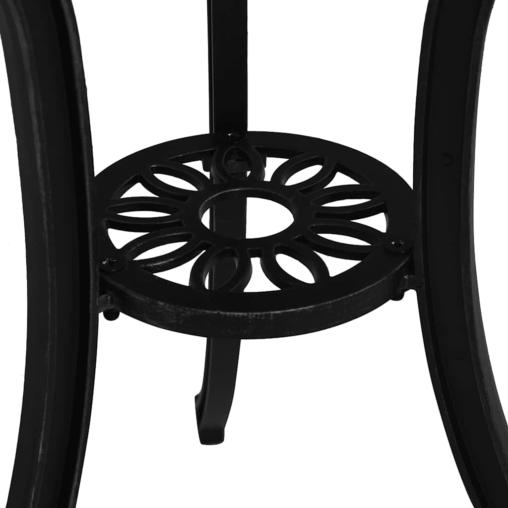 vidaXL Garden Table Black 62x62x65 cm Cast Aluminium 5