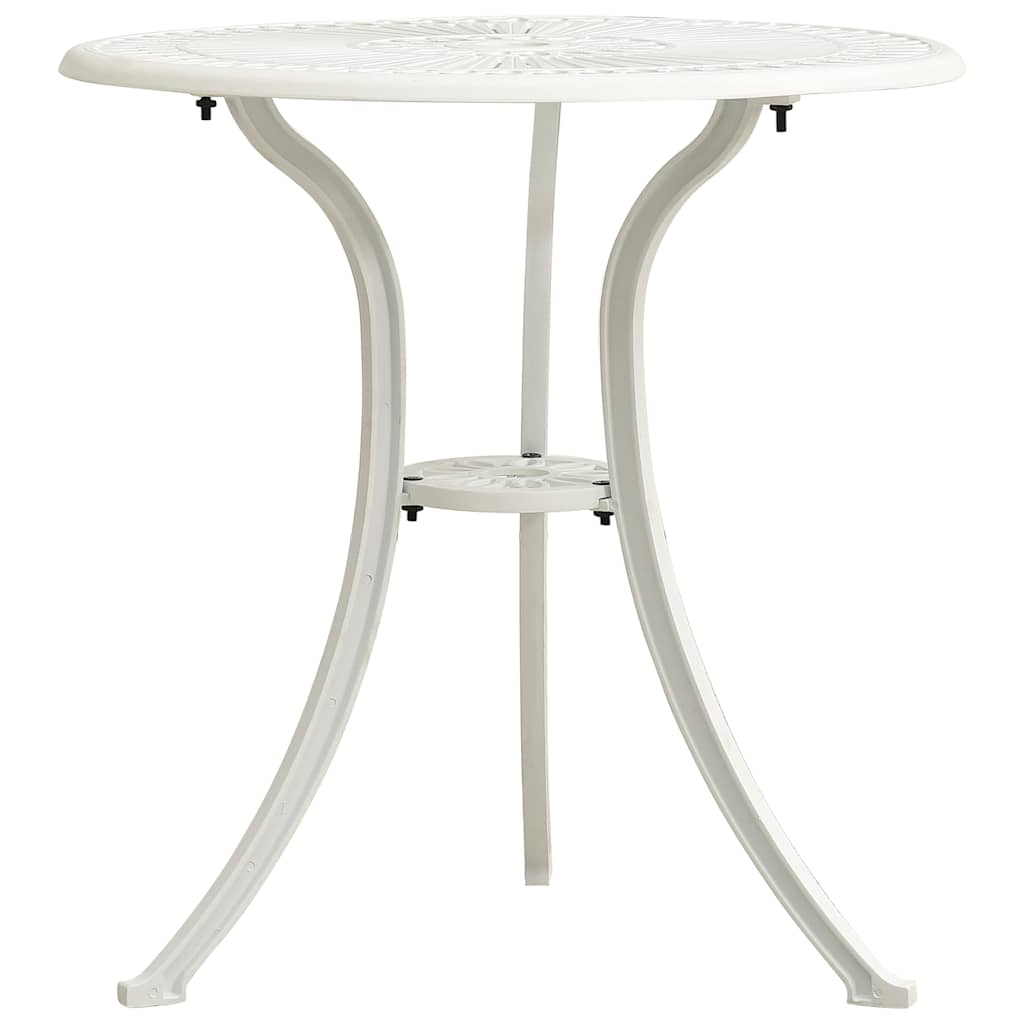 vidaXL Garden Table | White | Cast Aluminium | Medium | Durable | Garden Table 1