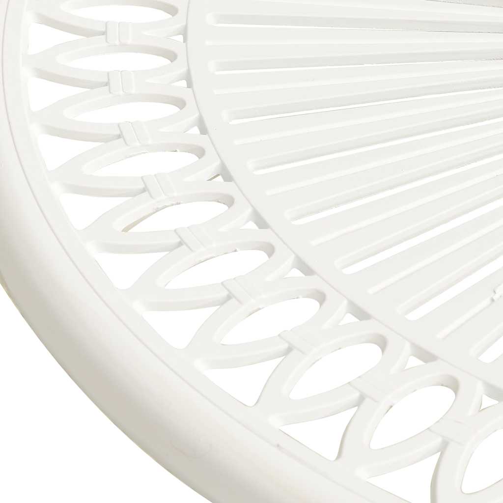 vidaXL Garden Table | White | Cast Aluminium | Medium | Durable | Garden Table 4