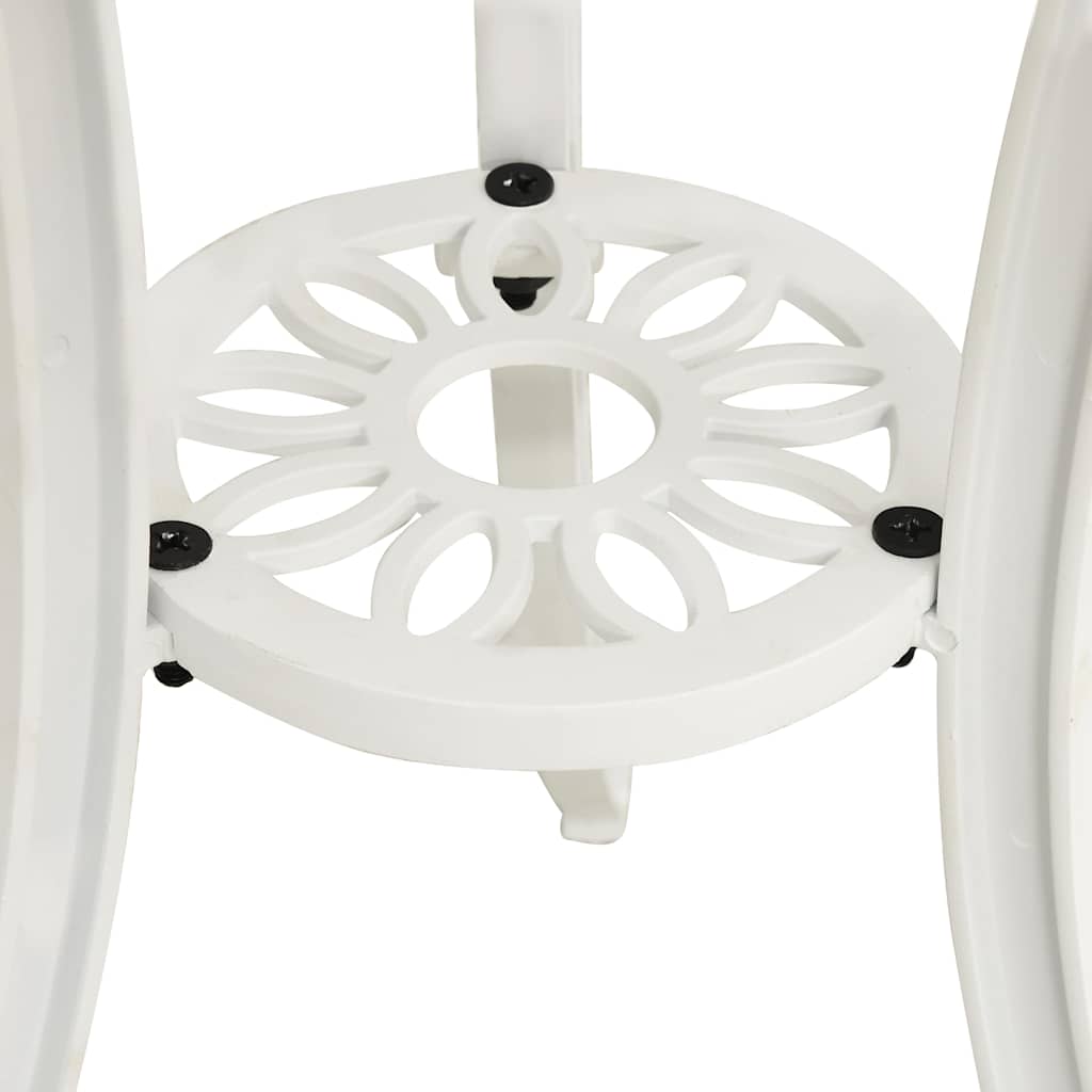 vidaXL Garden Table | White | Cast Aluminium | Medium | Durable | Garden Table 5