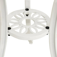 vidaXL Garden Table | White | Cast Aluminium | Medium | Durable | Garden Table 5