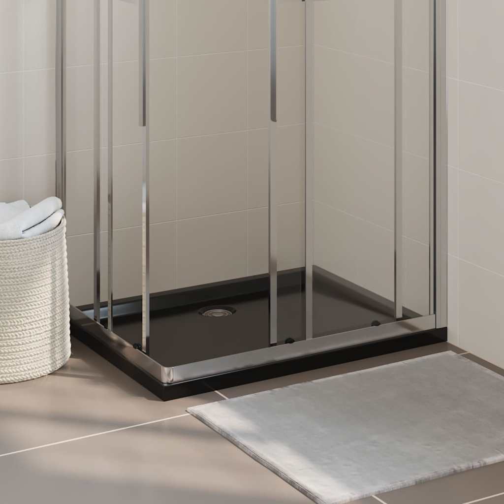 Rectangular ABS Shower Base Tray Black 70 cm 90 cm
