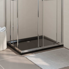 Rectangular ABS Shower Base Tray Black 80 cm 100 cm