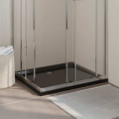 Rectangular ABS Shower Base Tray Black 80 cm 90 cm