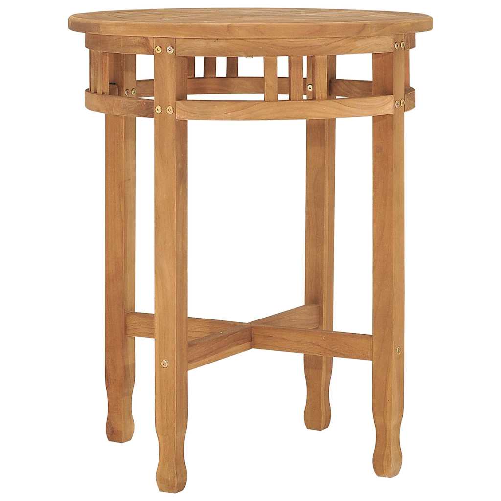 315463 vidaXL Bistro Table Ø60x75,5 cm Solid Teak Wood 1