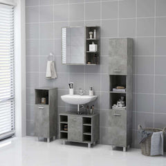 vidaXL Mirror Cabinet | Concrete grey | Engineered wood, acrylic | Medium 5