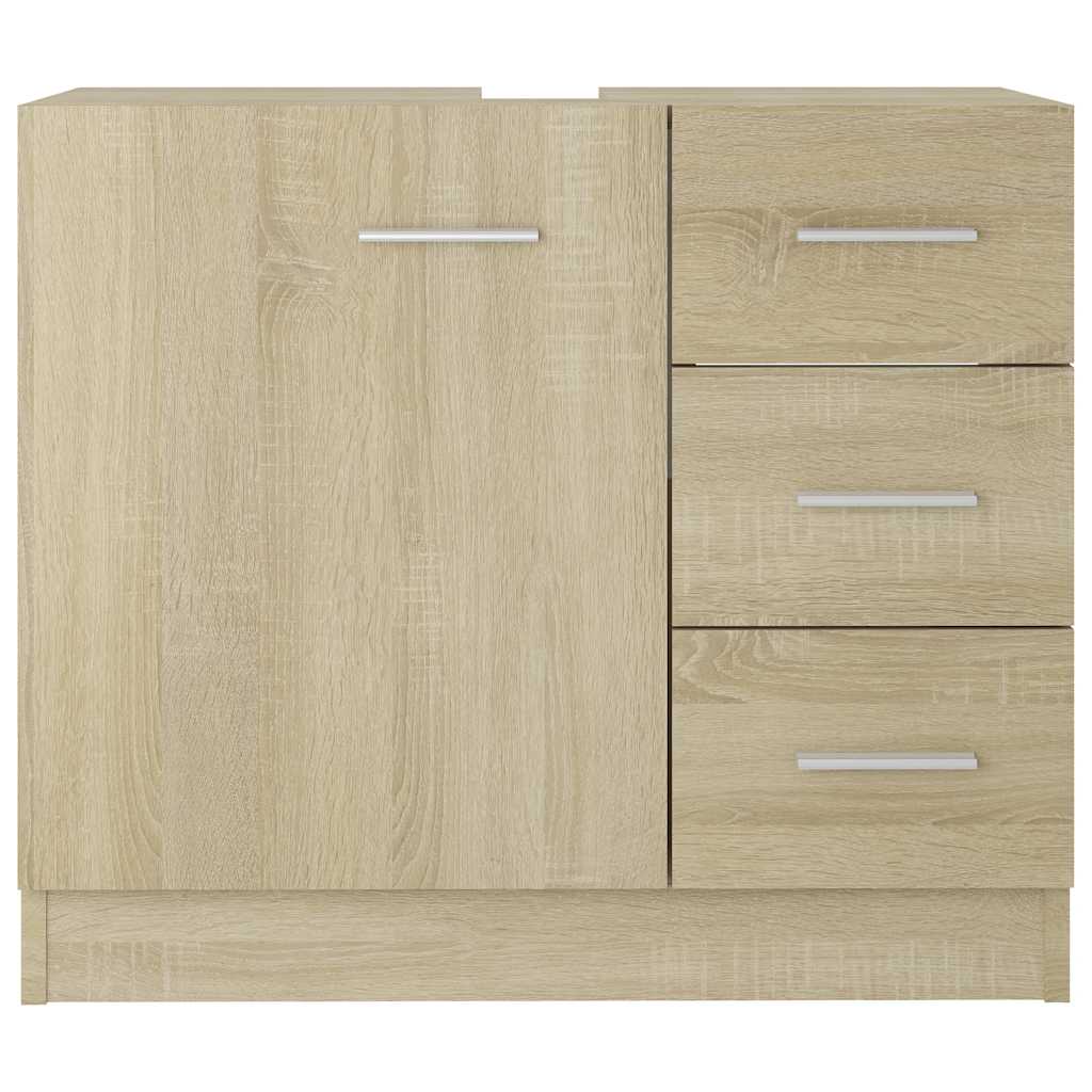 vidaXL Sink Cabinet | Sonoma Oak | Engineered Wood | 63x30x54 cm | Storage 5