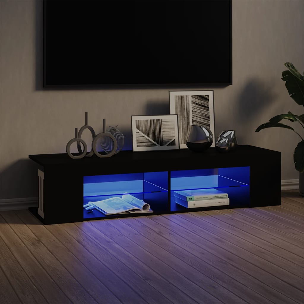 vidaXL TV Cabinet | Black | Engineered wood | Medium | TV Cabinet | Rectangular 1