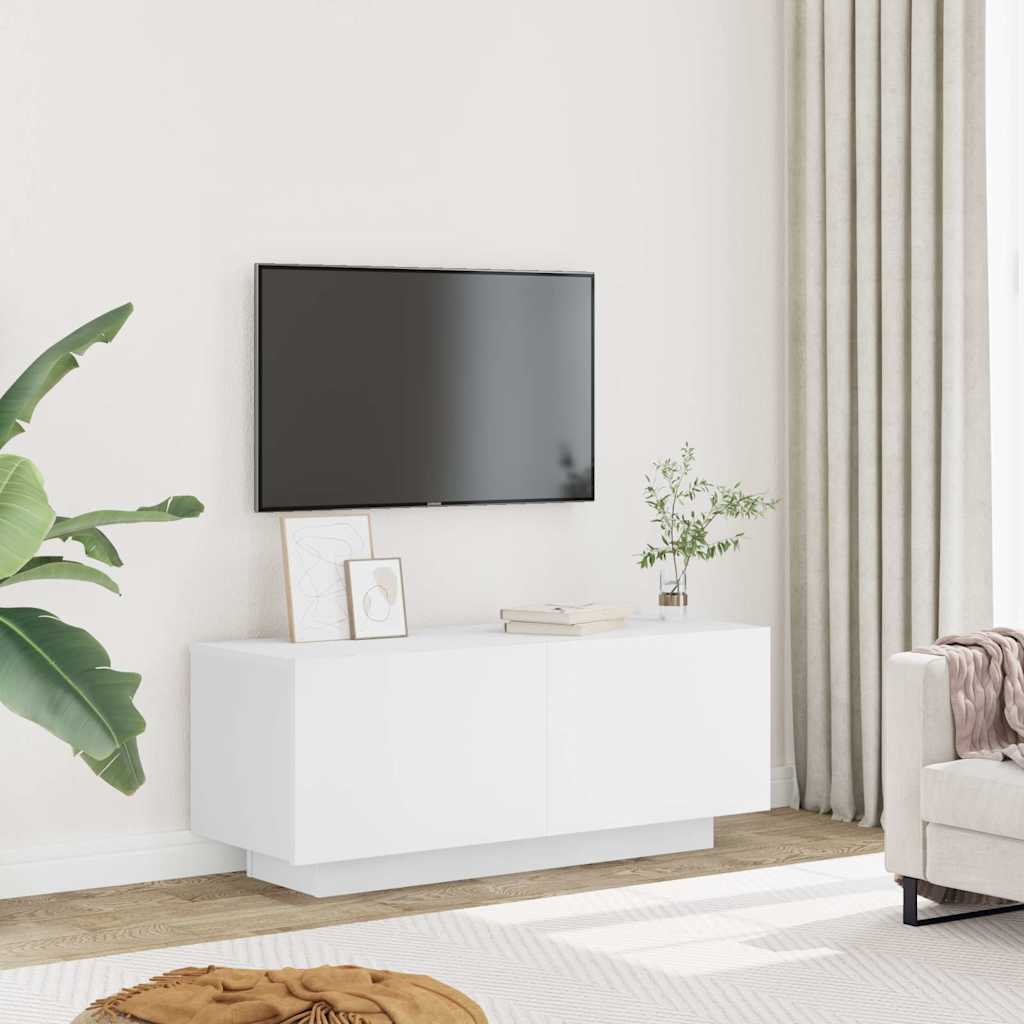 vidaXL TV Cabinet White 100x35x40 cm Engineered Wood 1