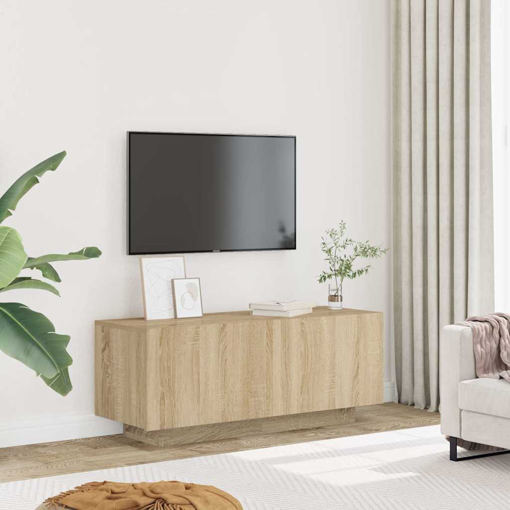 vidaXL TV Cabinet Sonoma Oak 100x35x40 cm Engineered Wood 3