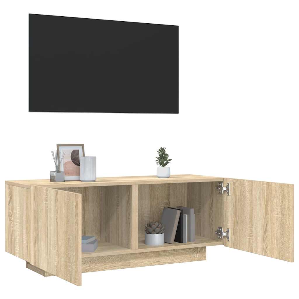 vidaXL TV Cabinet Sonoma Oak 100x35x40 cm Engineered Wood 1