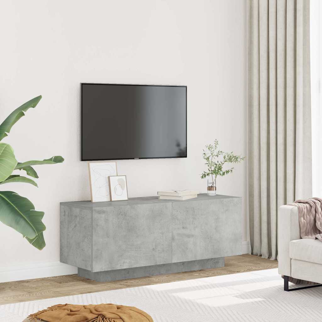 vidaXL TV Cabinet Concrete Grey 100x35x40 cm Engineered Wood 3