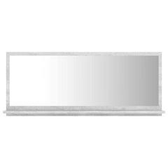 vidaXL Bathroom Mirror Concrete Grey 90x10.5x37 cm Engineered Wood 2