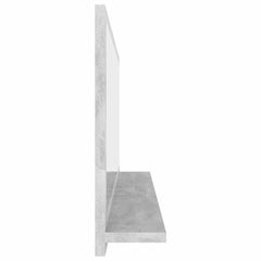 vidaXL Bathroom Mirror Concrete Grey 90x10.5x37 cm Engineered Wood 6