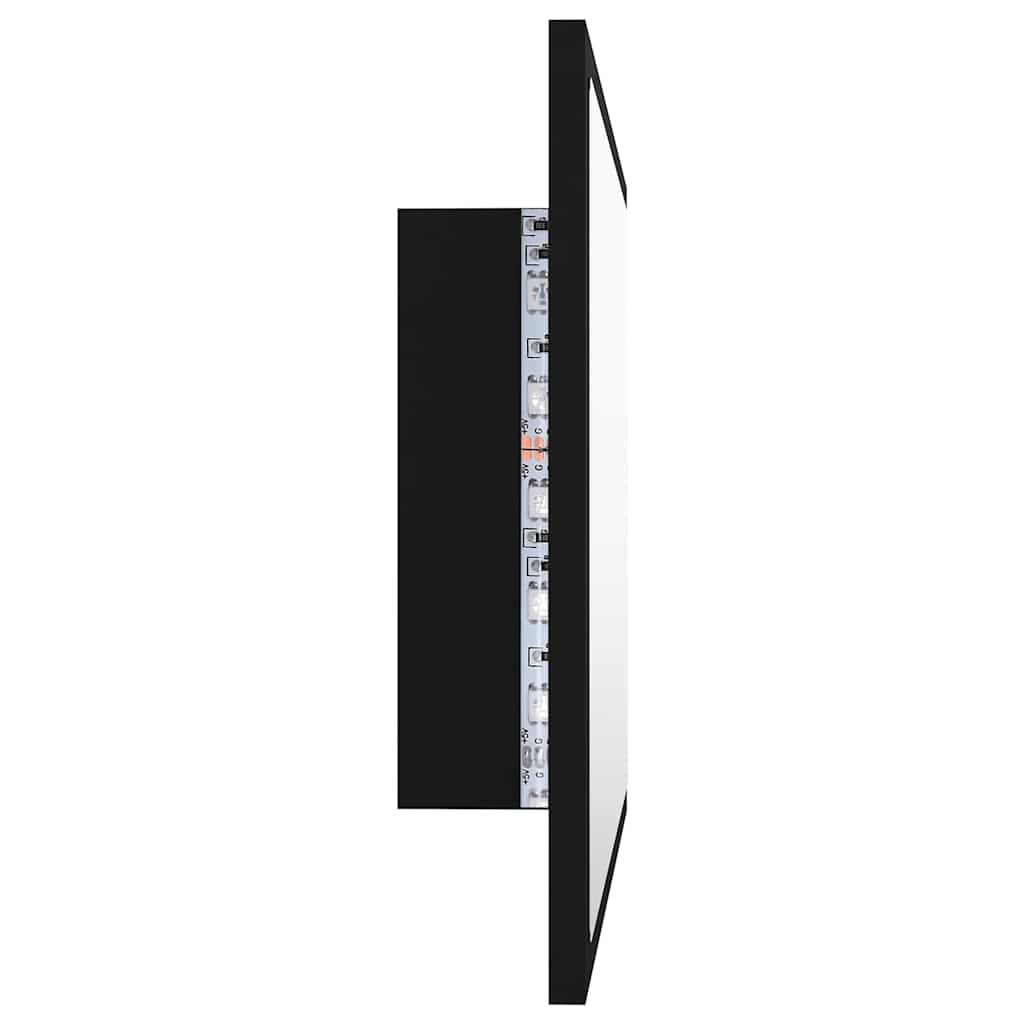 vidaXL Mirror | Black | Engineered wood, acrylic | Medium | Bathroom Mirror 5