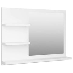 vidaXL Mirror | White | Engineered wood, Acrylic | Medium | Bathroom Mirror 2