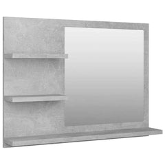 vidaXL Mirror | Concrete grey | Engineered wood, acrylic | Medium | Mirror 2