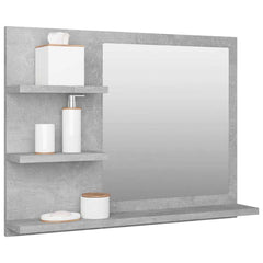 vidaXL Mirror | Concrete grey | Engineered wood, acrylic | Medium | Mirror 3