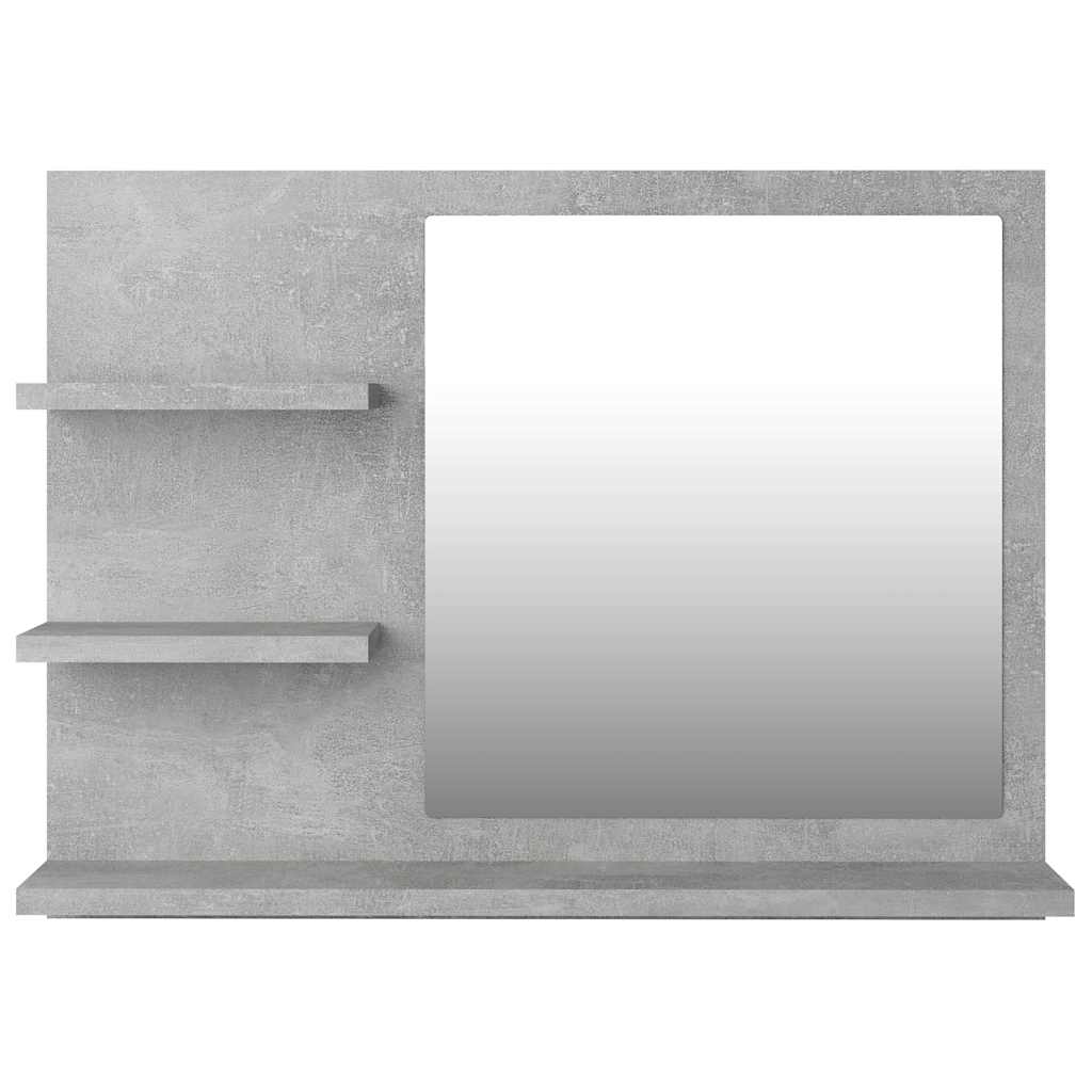 vidaXL Mirror | Concrete grey | Engineered wood, acrylic | Medium | Mirror 4