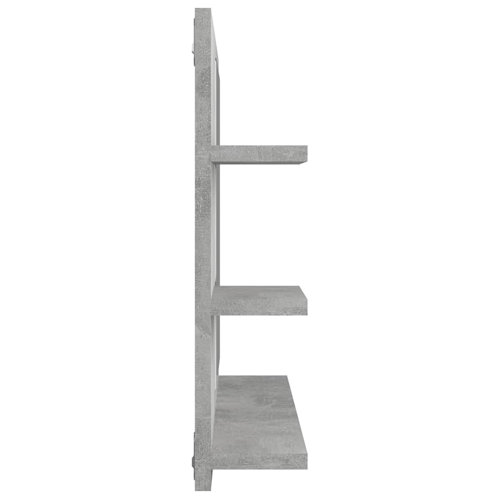 vidaXL Mirror | Concrete grey | Engineered wood, acrylic | Medium | Mirror 5