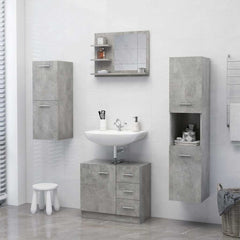 vidaXL Mirror | Concrete grey | Engineered wood, acrylic | Medium | Mirror 6
