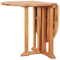 9 Piece Folding Outdoor Dining Set Solid Teak Wood Oval 120 x 70 x 75 cm 4-Seater (with armrest)