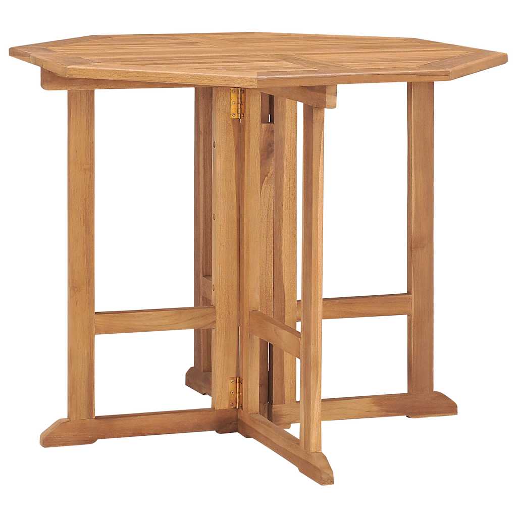 vidaXL 5 Piece Folding Outdoor Dining Set Solid Teak Wood 3