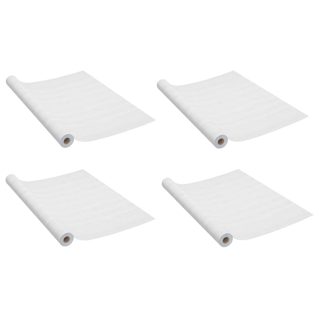 vidaXL Door Film | Set of 4 | White wood | PVC | 210x90 cm per roll 2
