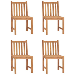 5 Piece Garden Dining Set 120x70 cm Solid Teak Wood 4