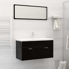 Built-in Basin with Faucet Ceramic White 91 x 39 x 18 cm