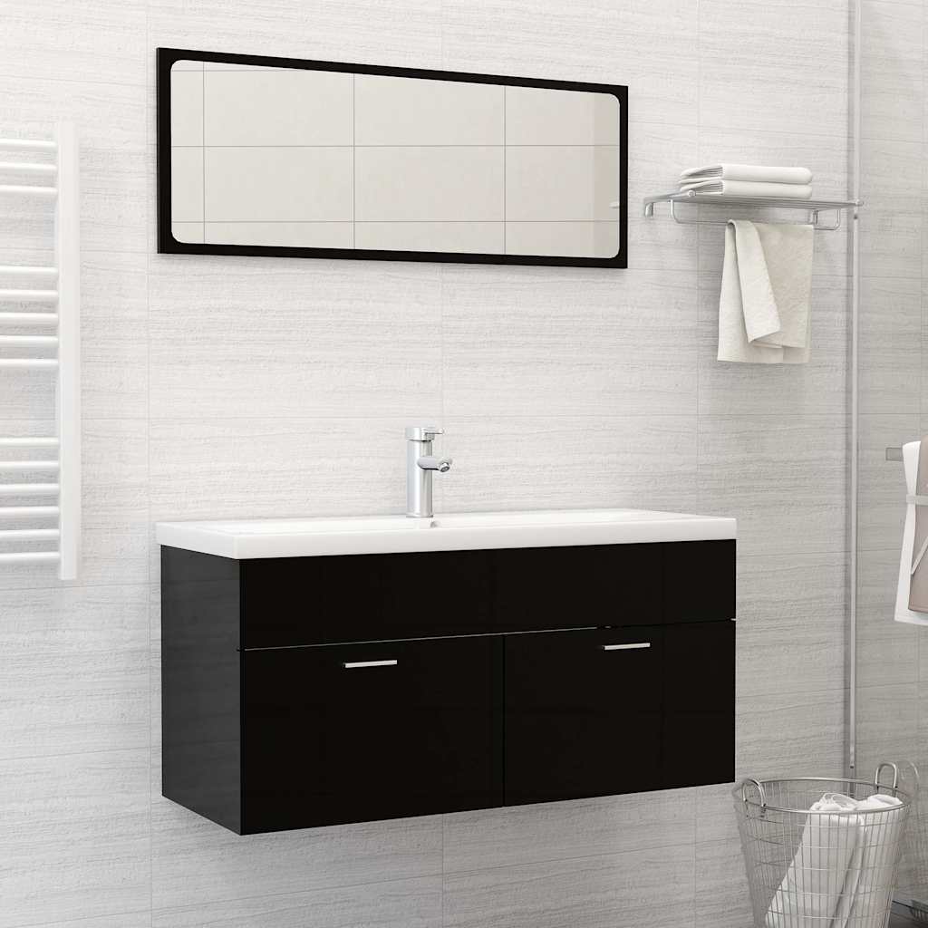 Built-in Basin with Faucet Ceramic White 101 x 39 x 18 cm