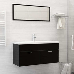 Built-in Basin with Faucet Ceramic White 101 x 39 x 18 cm