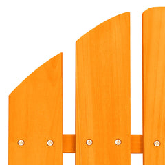 vidaXL Garden Adirondack Chair with Ottoman Solid Fir Wood Orange 6
