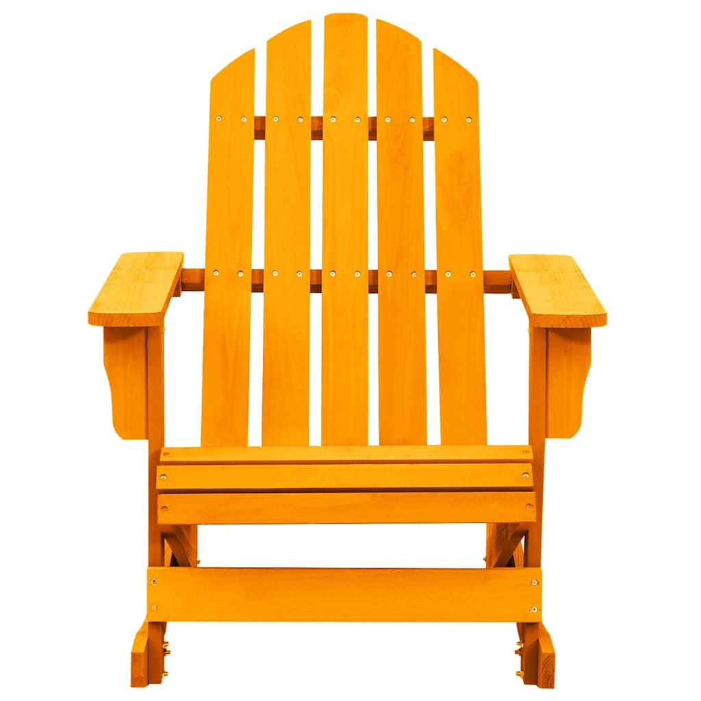vidaXL Garden Adirondack Rocking Chair Solid Fir Wood Orange 2