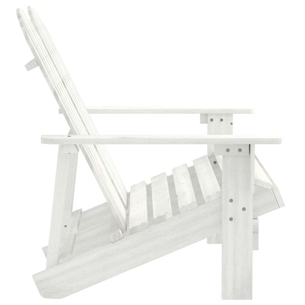 2-Seater Garden Adirondack Chair Solid Fir Wood White